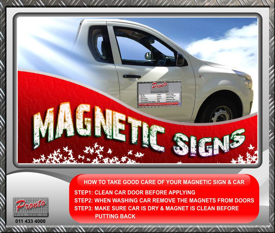 Car magnetic signs Ad